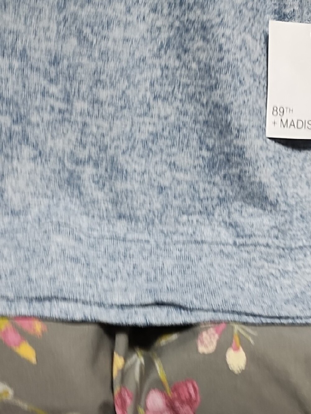 Madison Light Blue Ruffle Lightweight Top - Picture 4 of 7